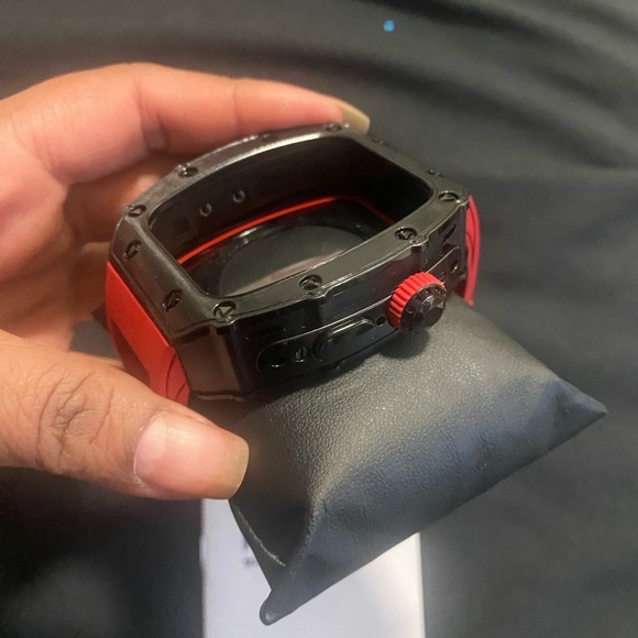 NIB HUALIMEI For Apple Watch Ultra Band 49mm Case in Black/Red - Picture 16 of 16